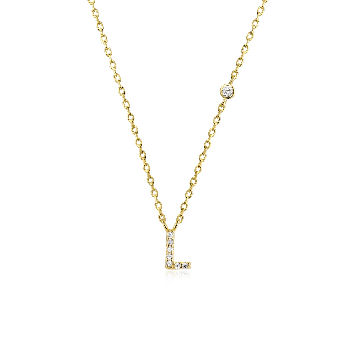 Initial Pendant Necklace – Elegant 925 Sterling Silver