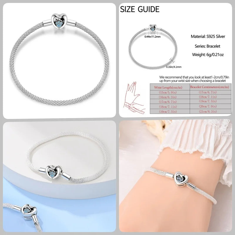 Infinity Glow Bracelet – 925 Sterling Silver