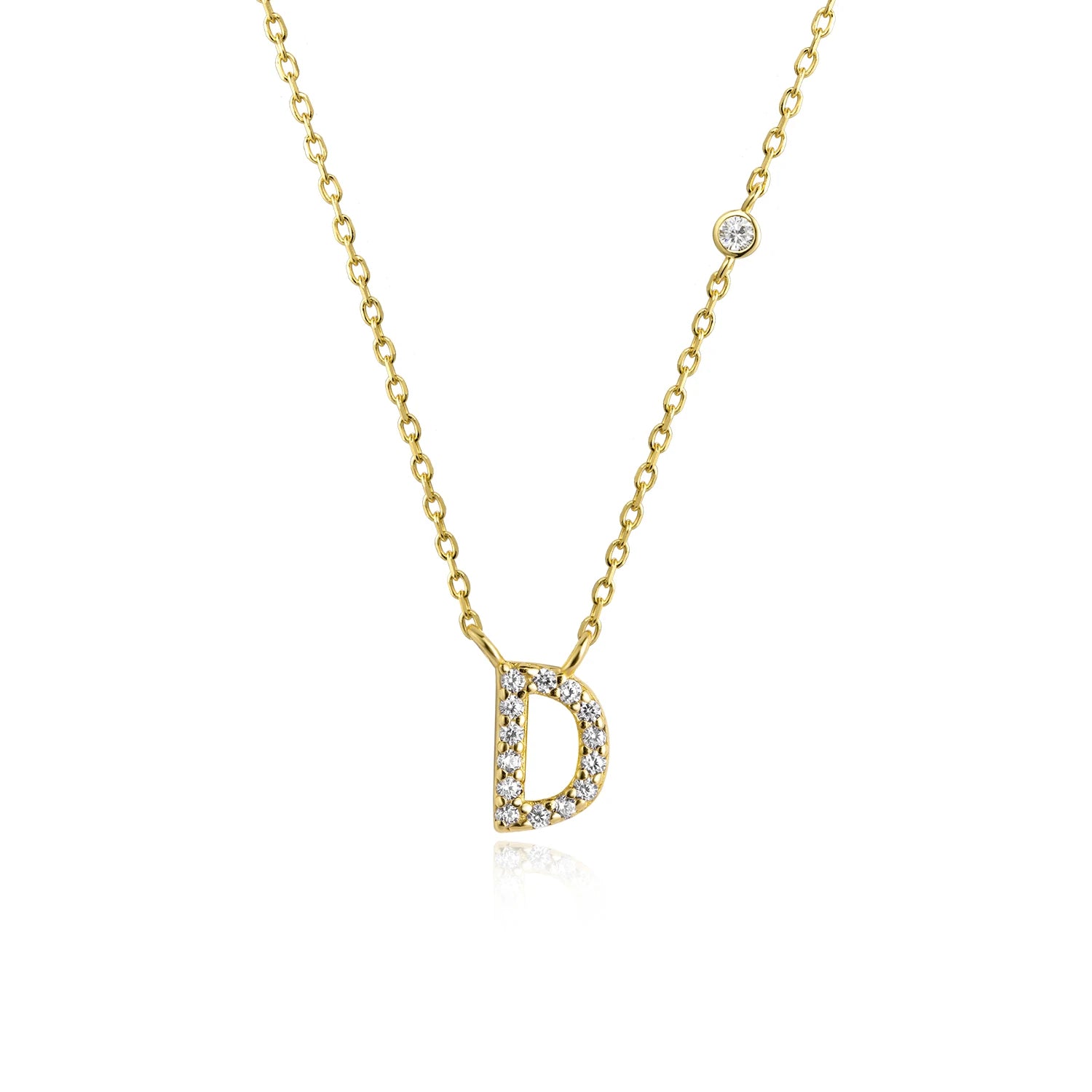 Initial Pendant Necklace – Elegant 925 Sterling Silver