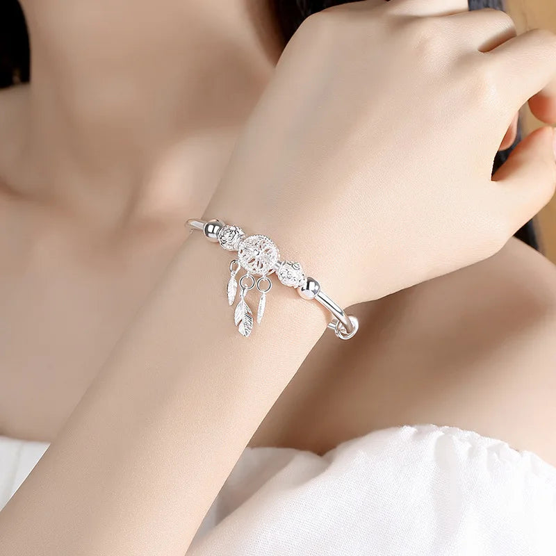 Adjustable Charm Bracelet – 925 Sterling Silver
