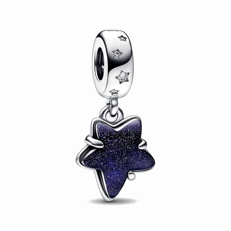 Blue Moon & Stars – 925 Sterling Silver