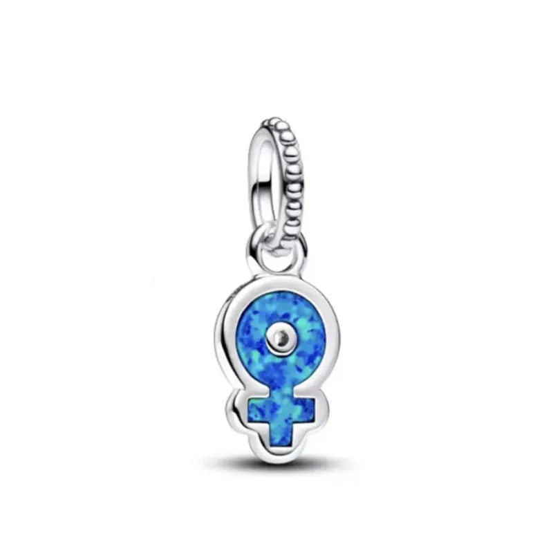 Blue Moon & Stars – 925 Sterling Silver