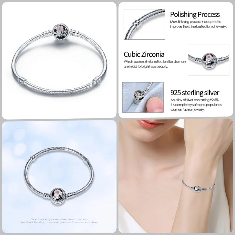 Infinity Glow Bracelet – 925 Sterling Silver