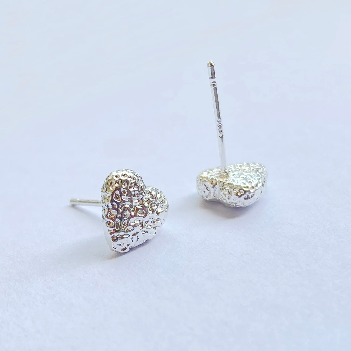 Hammer Pattern Heart Necklace – 925 Sterling Silver