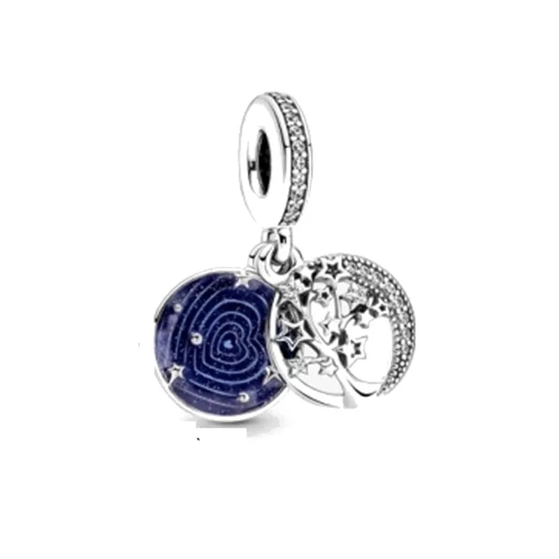 Blue Moon & Stars – 925 Sterling Silver