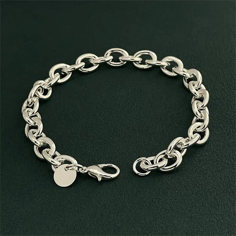 Chain Bracelet with Buckle – 925 Sterling Silver