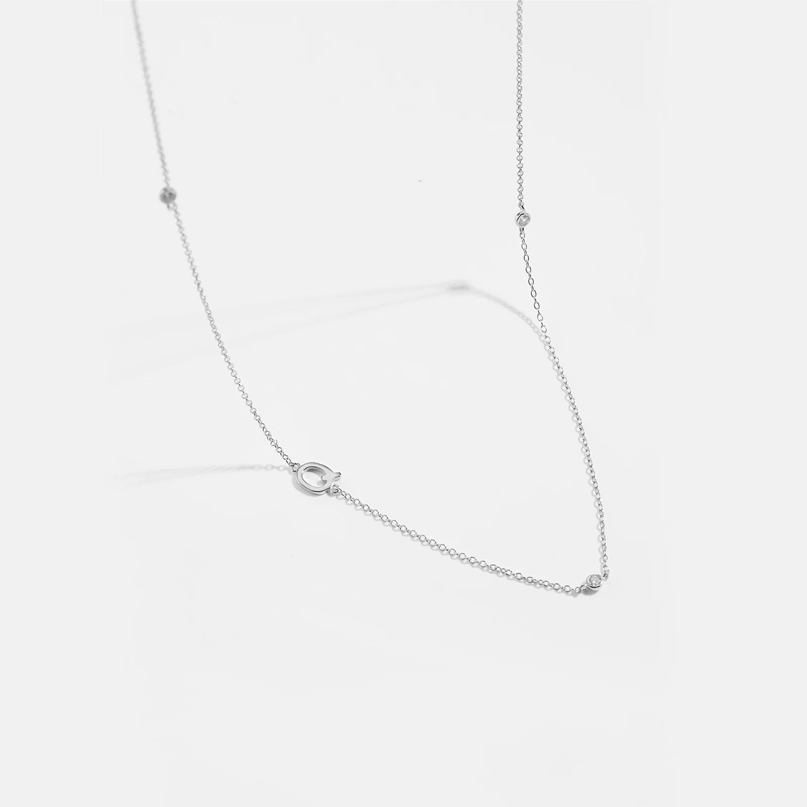 Gold Letter Pendant Choker – 925 Sterling Silver