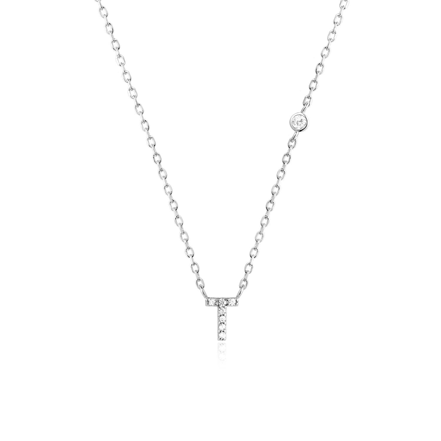Initial Pendant Necklace – Elegant 925 Sterling Silver