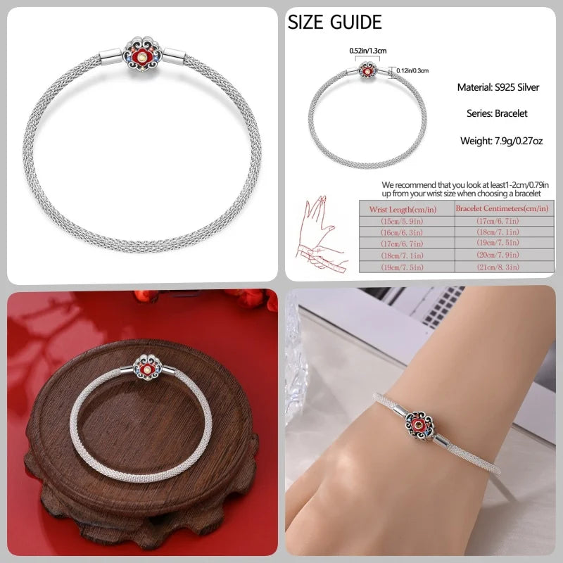 Infinity Glow Bracelet – 925 Sterling Silver