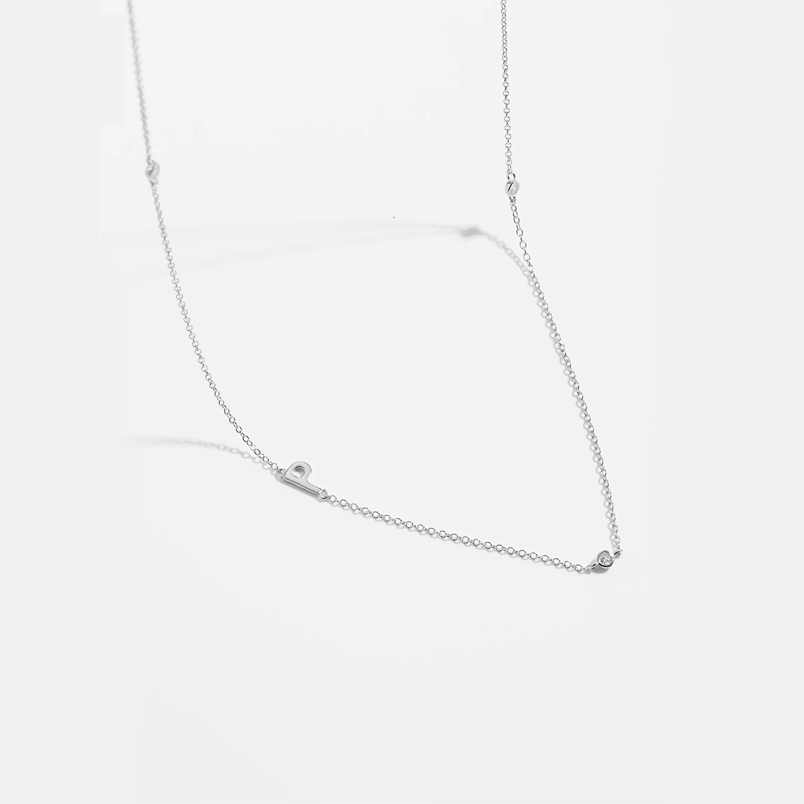 Gold Letter Pendant Choker – 925 Sterling Silver
