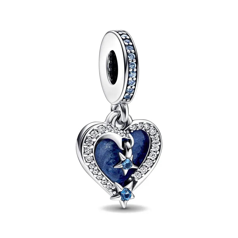 Blue Moon & Stars – 925 Sterling Silver