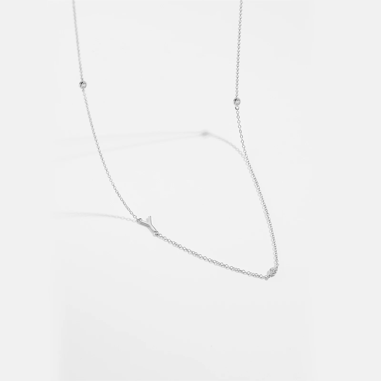 Gold Letter Pendant Choker – 925 Sterling Silver