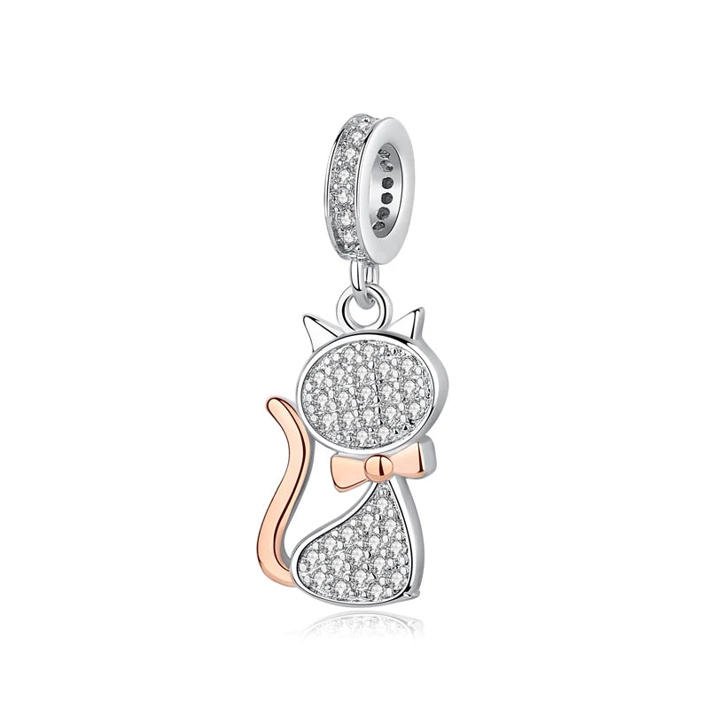 Paw print charm  – 925 Sterling Silver