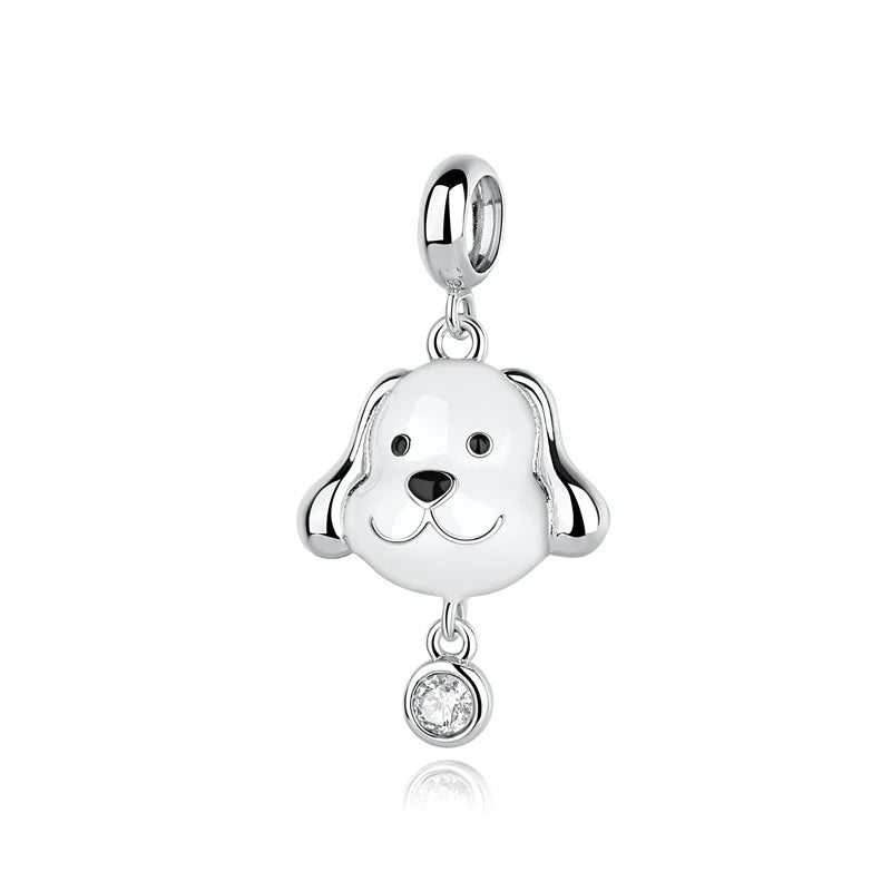 Paw print charm  – 925 Sterling Silver