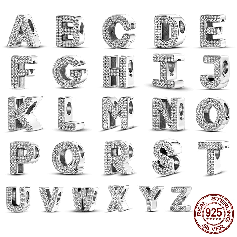 Personalised Alphabet Beads – 925 Sterling Silver