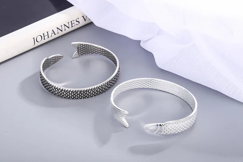 Dragon & Fish Bracelet – 925 Sterling Silver