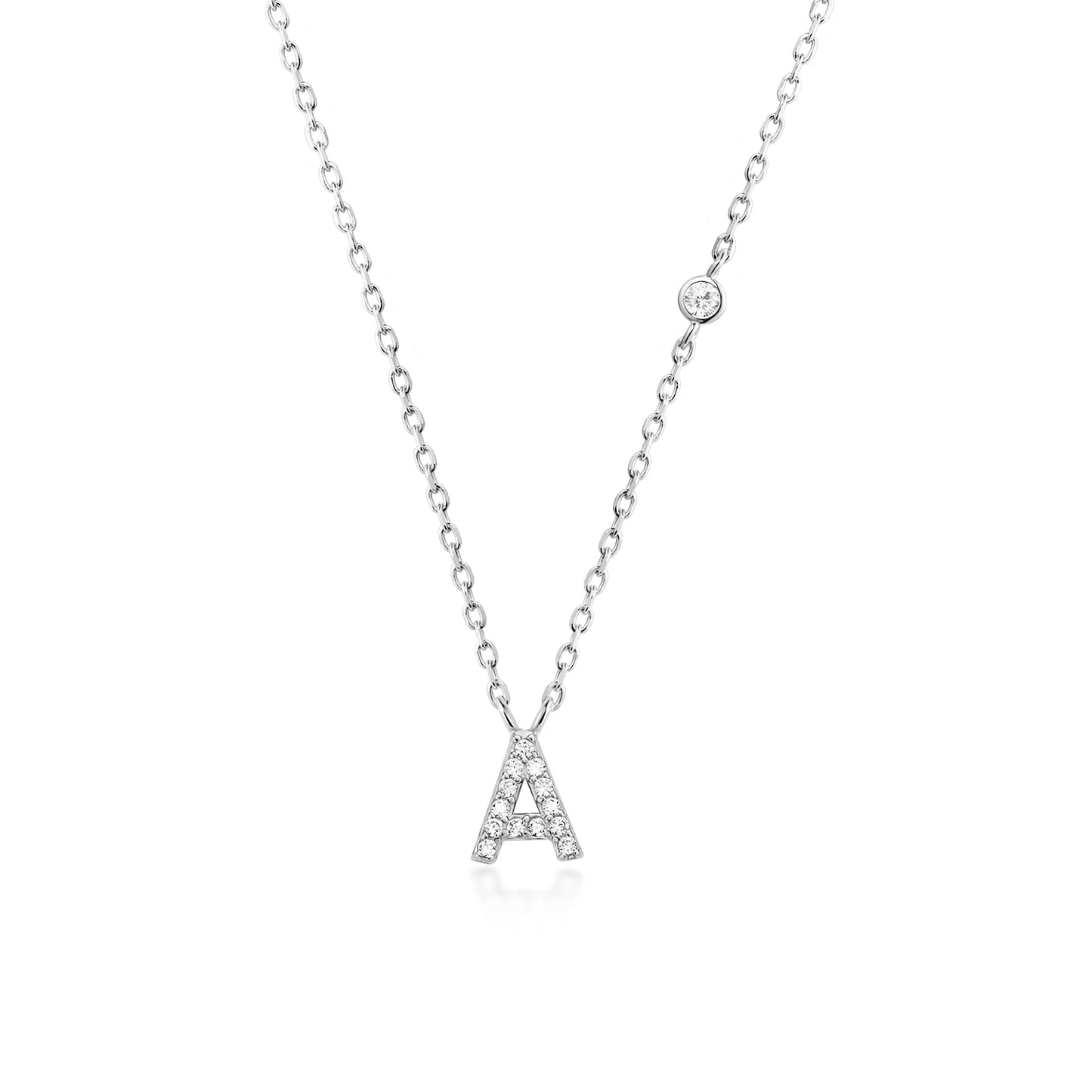 Initial Pendant Necklace – Elegant 925 Sterling Silver