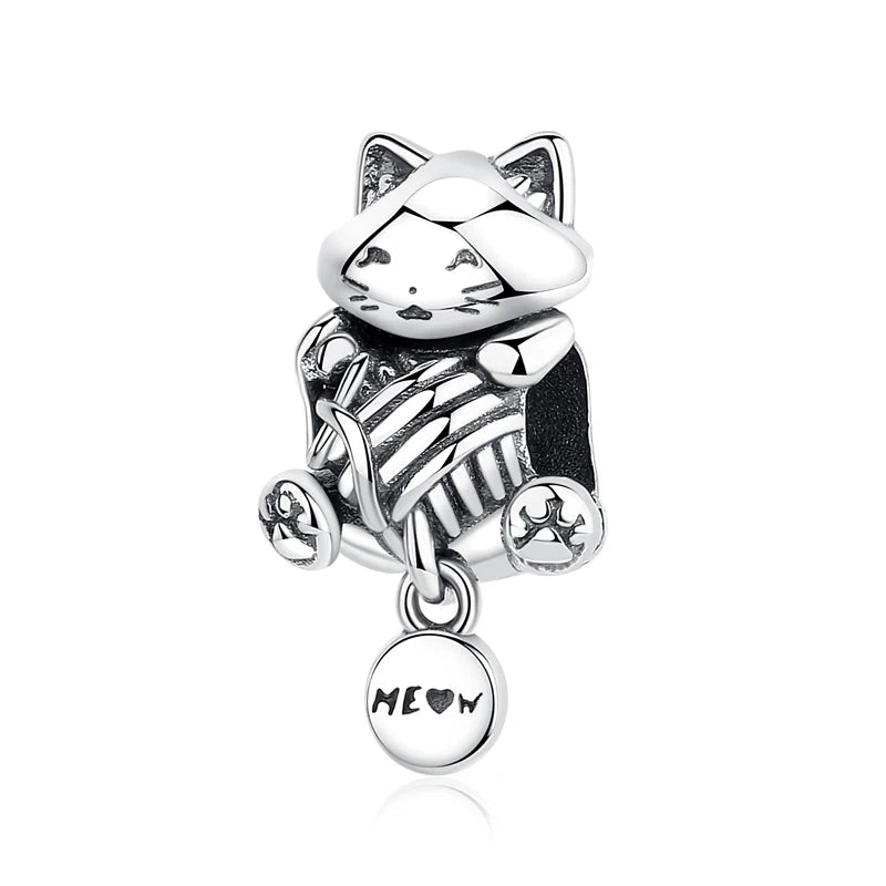 Paw print charm  – 925 Sterling Silver