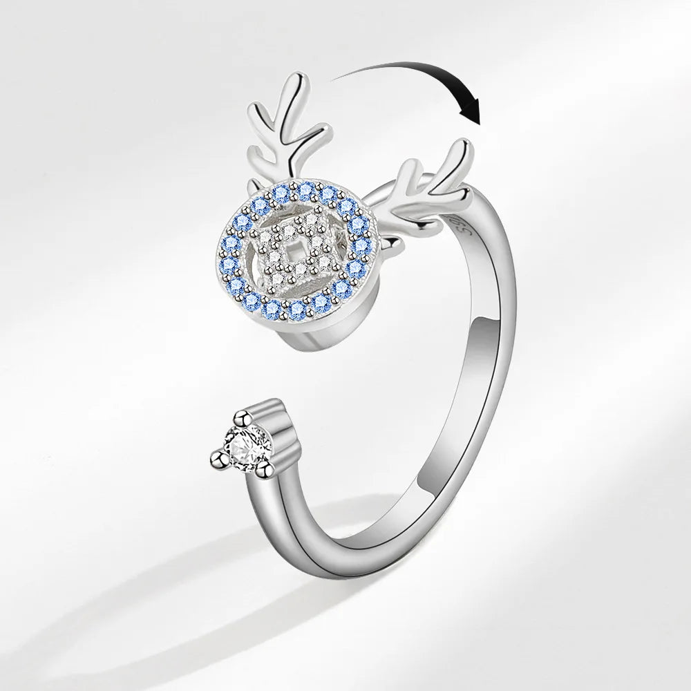 Sunflower Rotatable Ring Sterling Silver