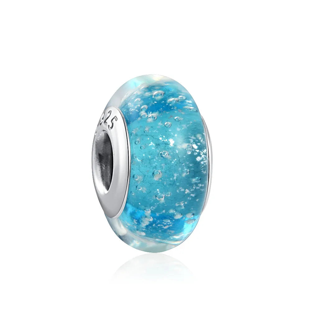 Murano Glass & Heart Charms – 925 Sterling Silver