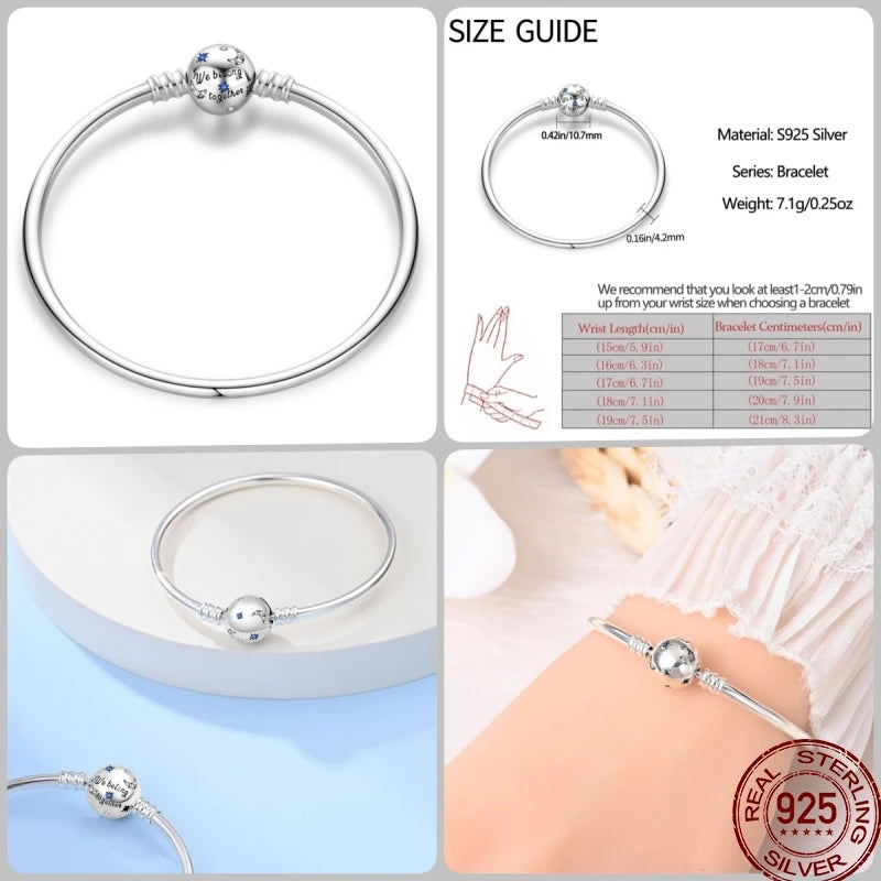 Infinity Glow Bracelet  –  925 Sterling Silver