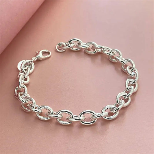 Chain Bracelet with Buckle – 925 Sterling Silver
