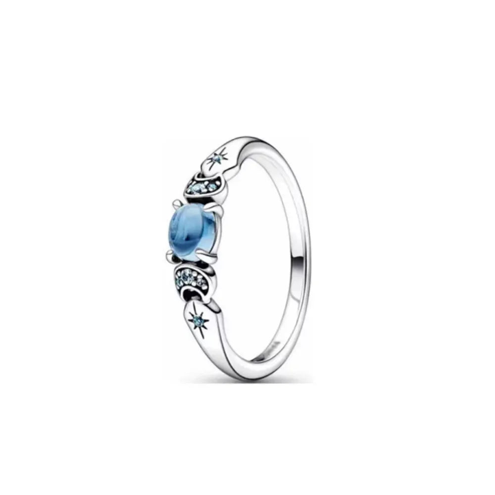 Heart Stone & Red Enamel Bow Ring – 925 Sterling Silver