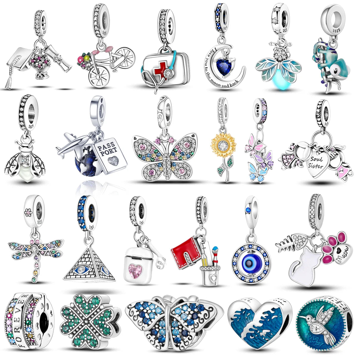 Zircon Charm – 925 Sterling Silver
