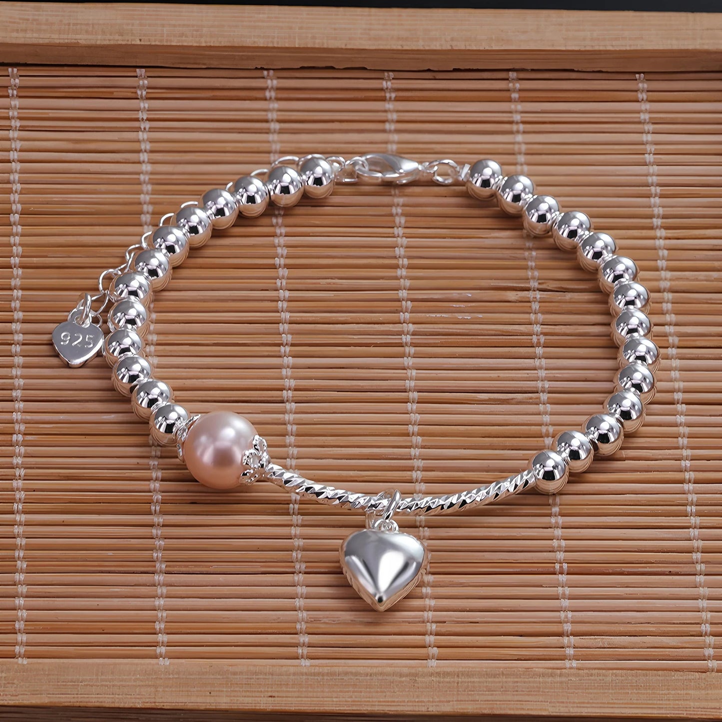 Love Heart Bracelet  – Sterling Silver