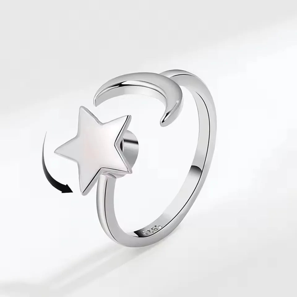 Sunflower Rotatable Ring Sterling Silver