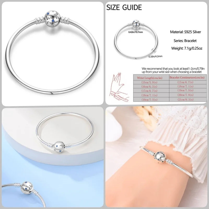 Infinity Glow Bracelet  –  925 Sterling Silver