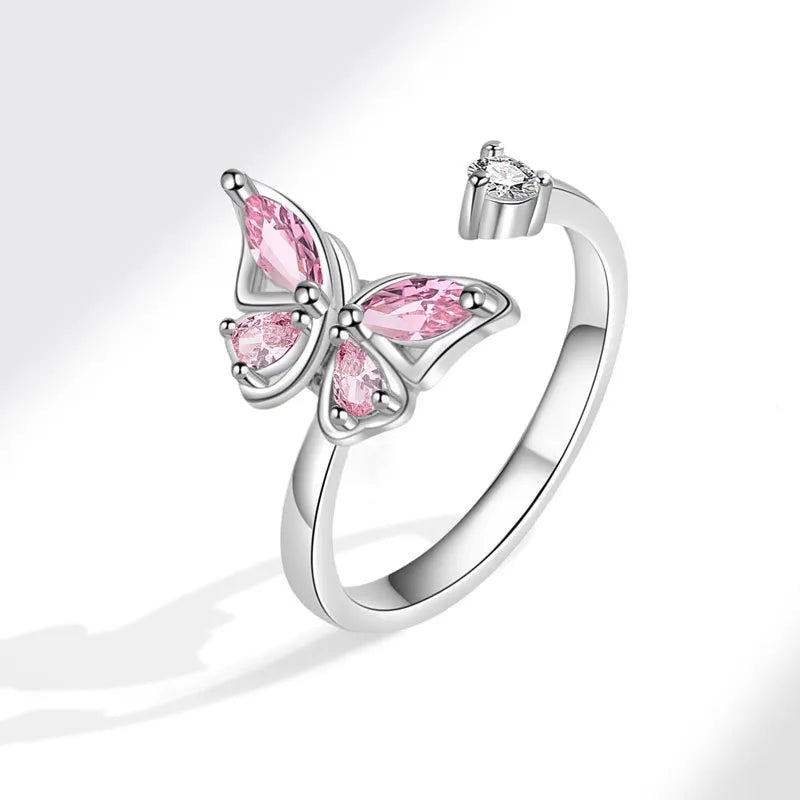 Sunflower Rotatable Ring Sterling Silver