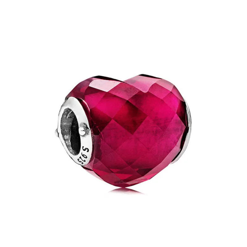 Murano Glass & Heart Charms – 925 Sterling Silver