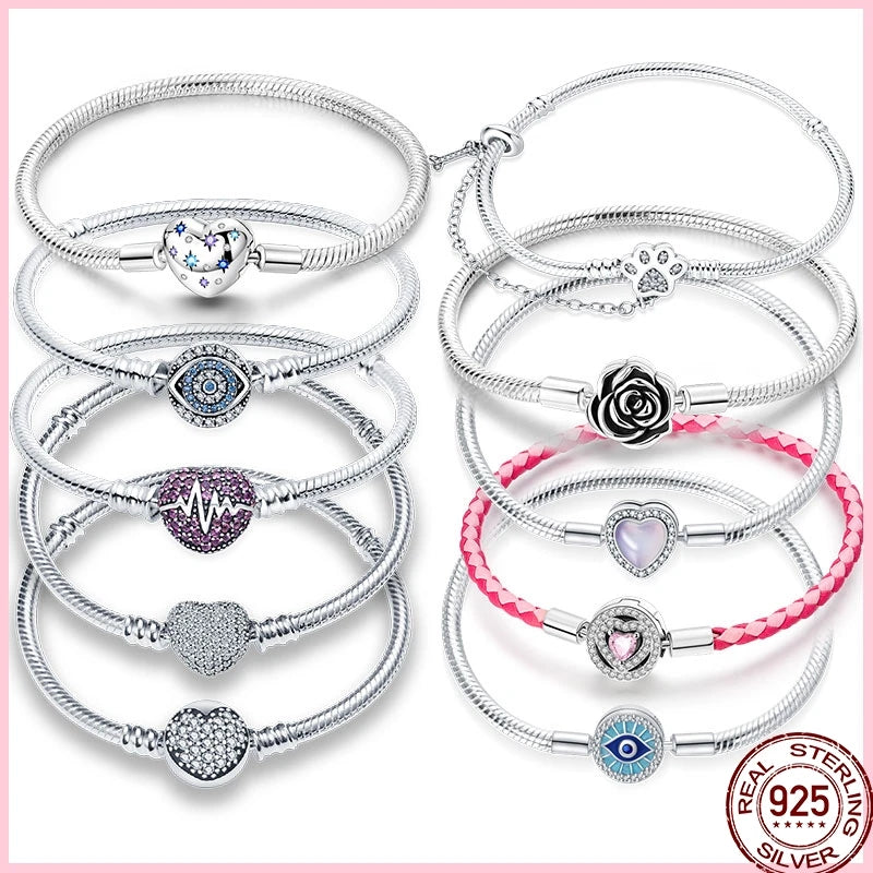 Infinity Glow Bracelet  –  925 Sterling Silver