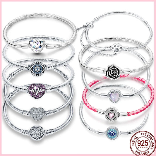 Infinity Glow Bracelet  –  925 Sterling Silver