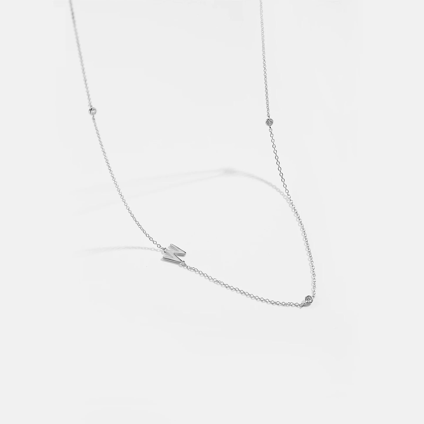 Gold Letter Pendant Choker – 925 Sterling Silver