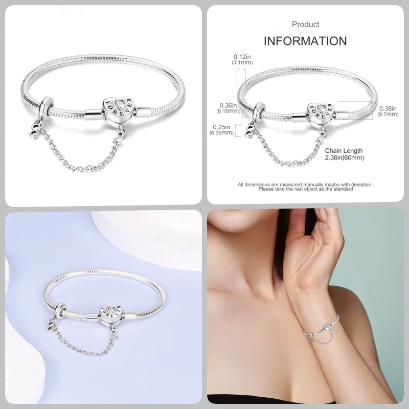Infinity Glow Bracelet  –  925 Sterling Silver