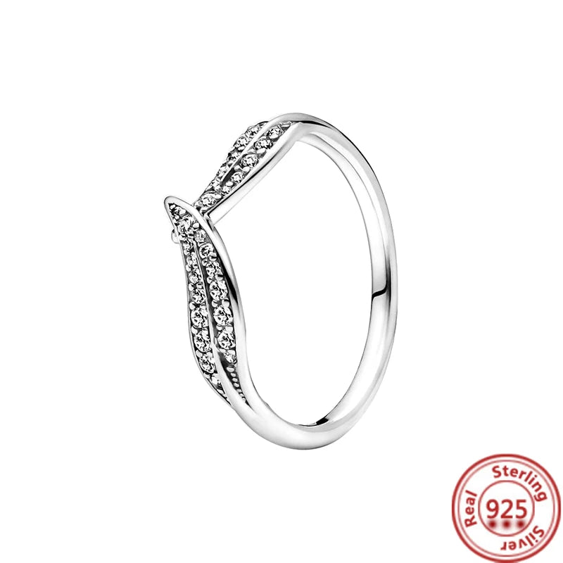 Sparkling Zircon Wings & Floral Detail – 925 Sterling Silver