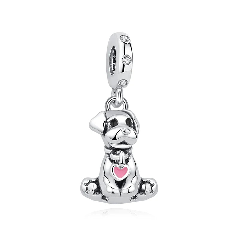 Paw print charm  – 925 Sterling Silver
