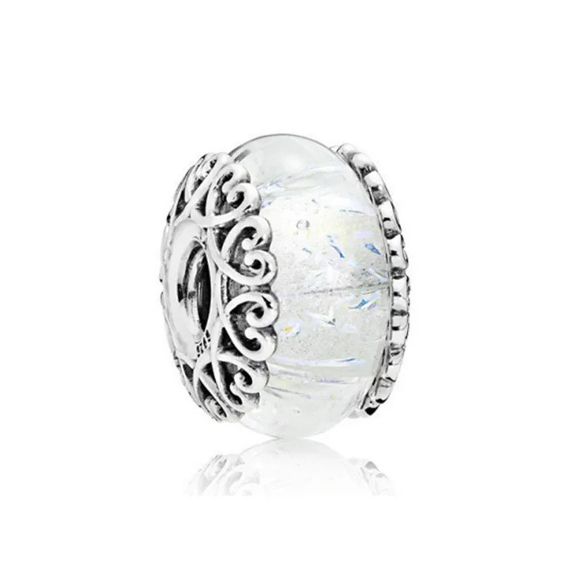 Murano Glass & Heart Charms – 925 Sterling Silver