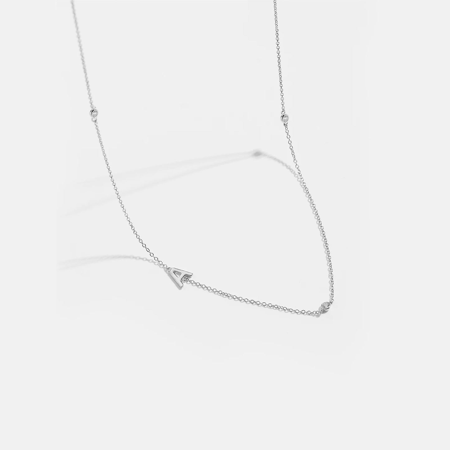 Gold Letter Pendant Choker – 925 Sterling Silver