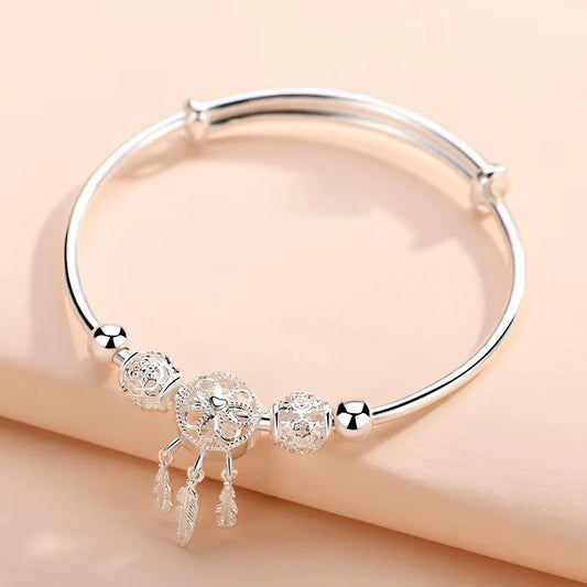 Adjustable Charm Bracelet – 925 Sterling Silver