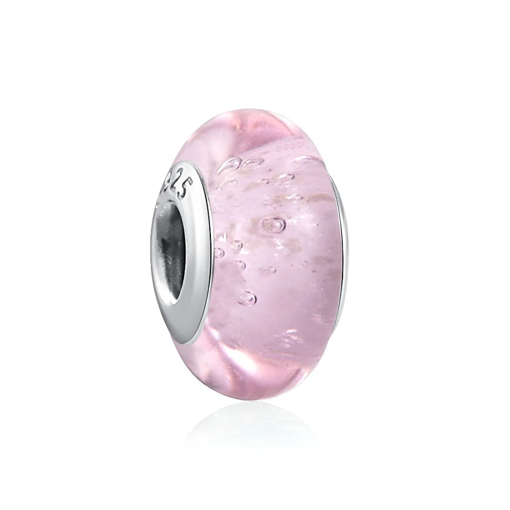 Murano Glass & Heart Charms – 925 Sterling Silver