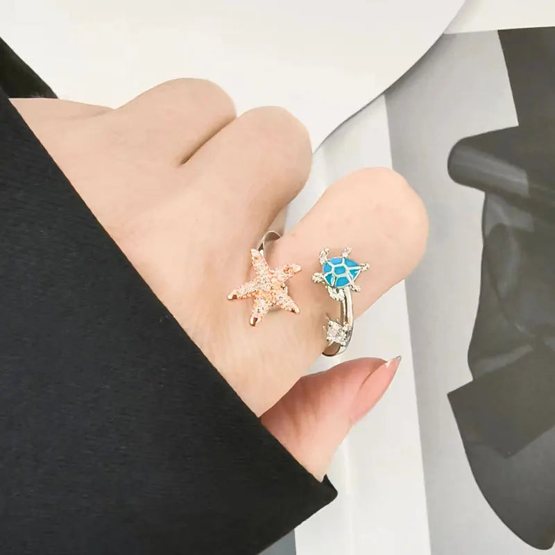 Sunflower Rotatable Ring Sterling Silver