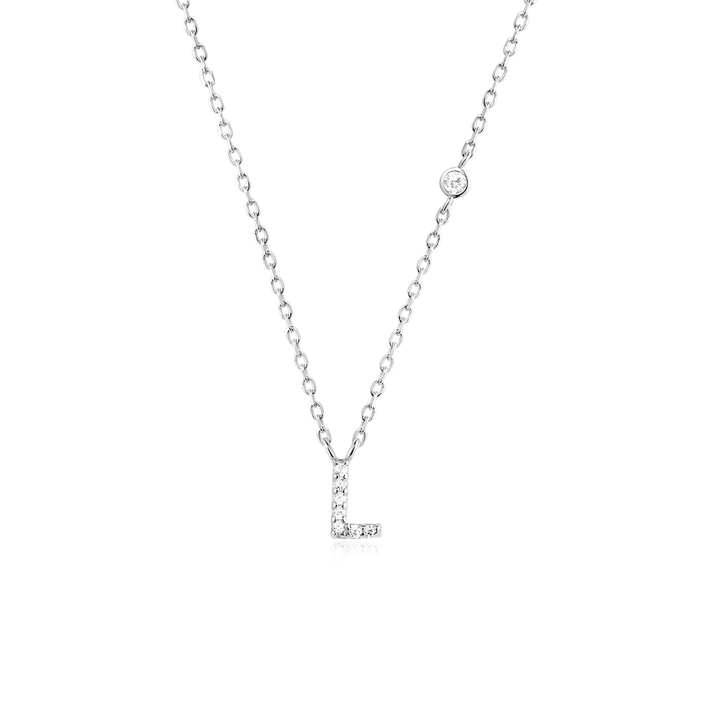 Initial Pendant Necklace – Elegant 925 Sterling Silver