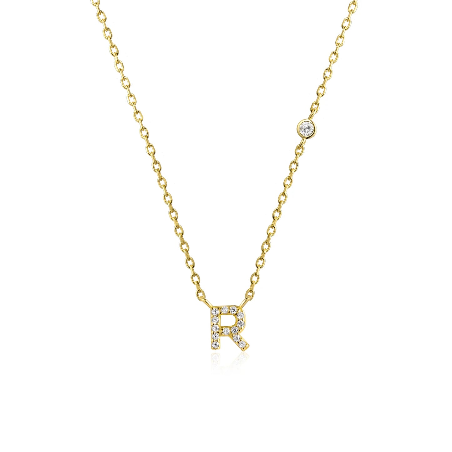 Initial Pendant Necklace – Elegant 925 Sterling Silver