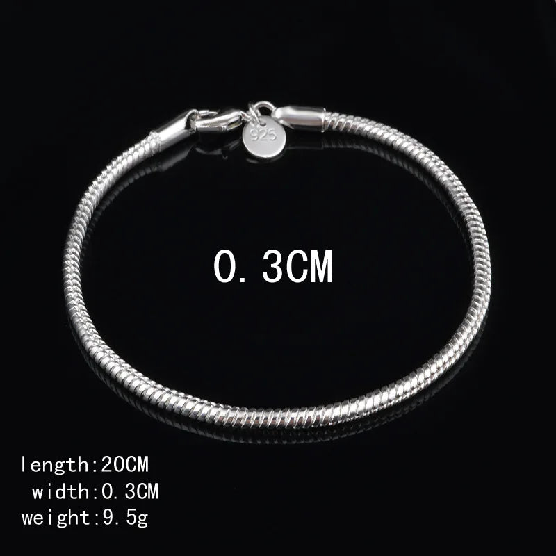 Twisted Rope Chain Bracelet –  925 Sterling Silver