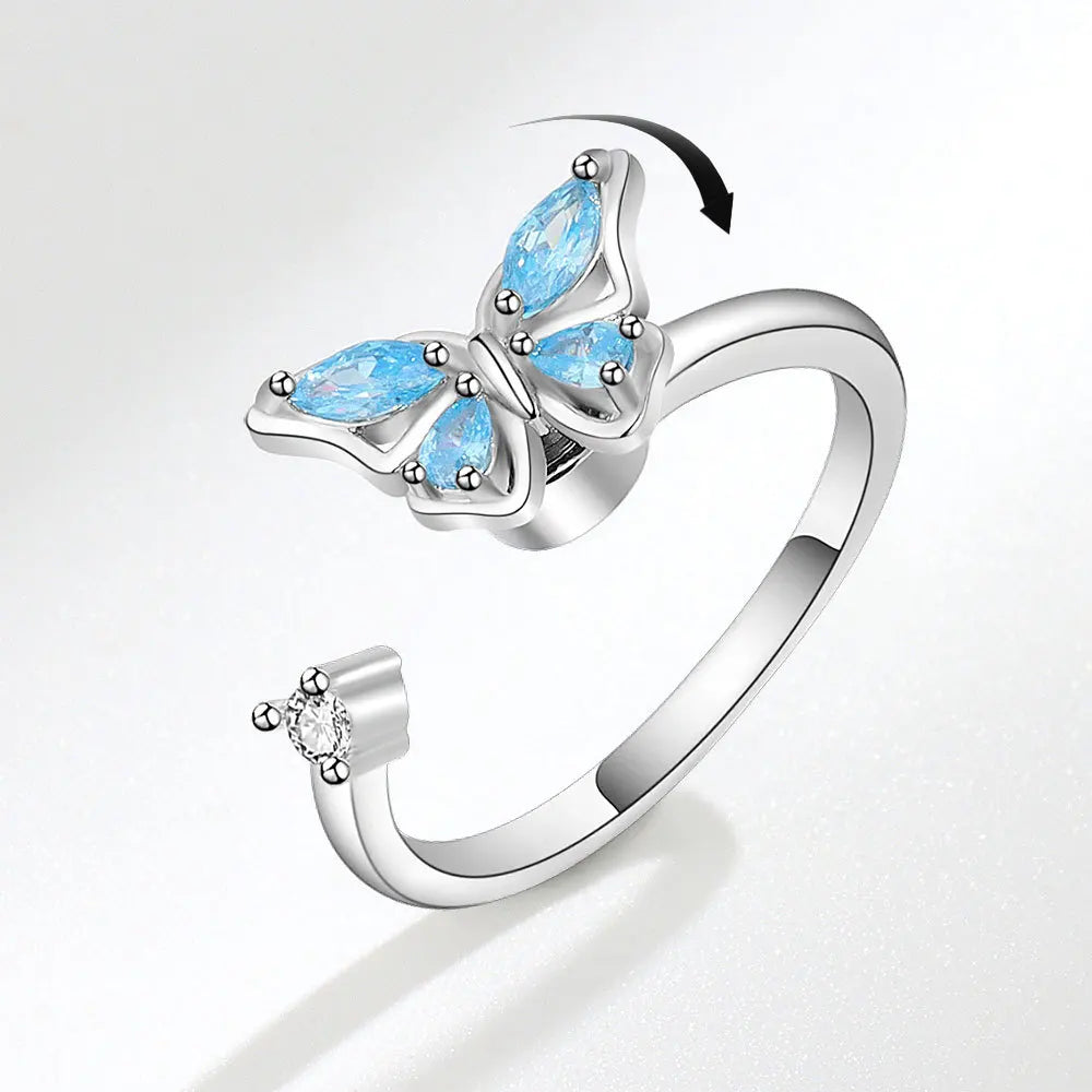 Sunflower Rotatable Ring Sterling Silver