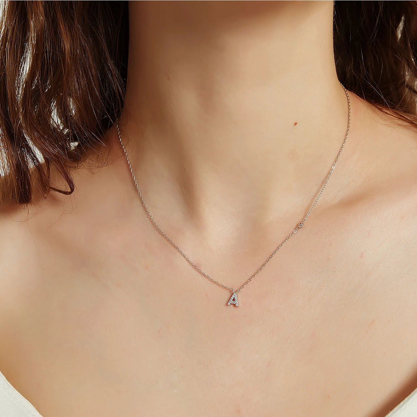 Initial Pendant Necklace – Elegant 925 Sterling Silver