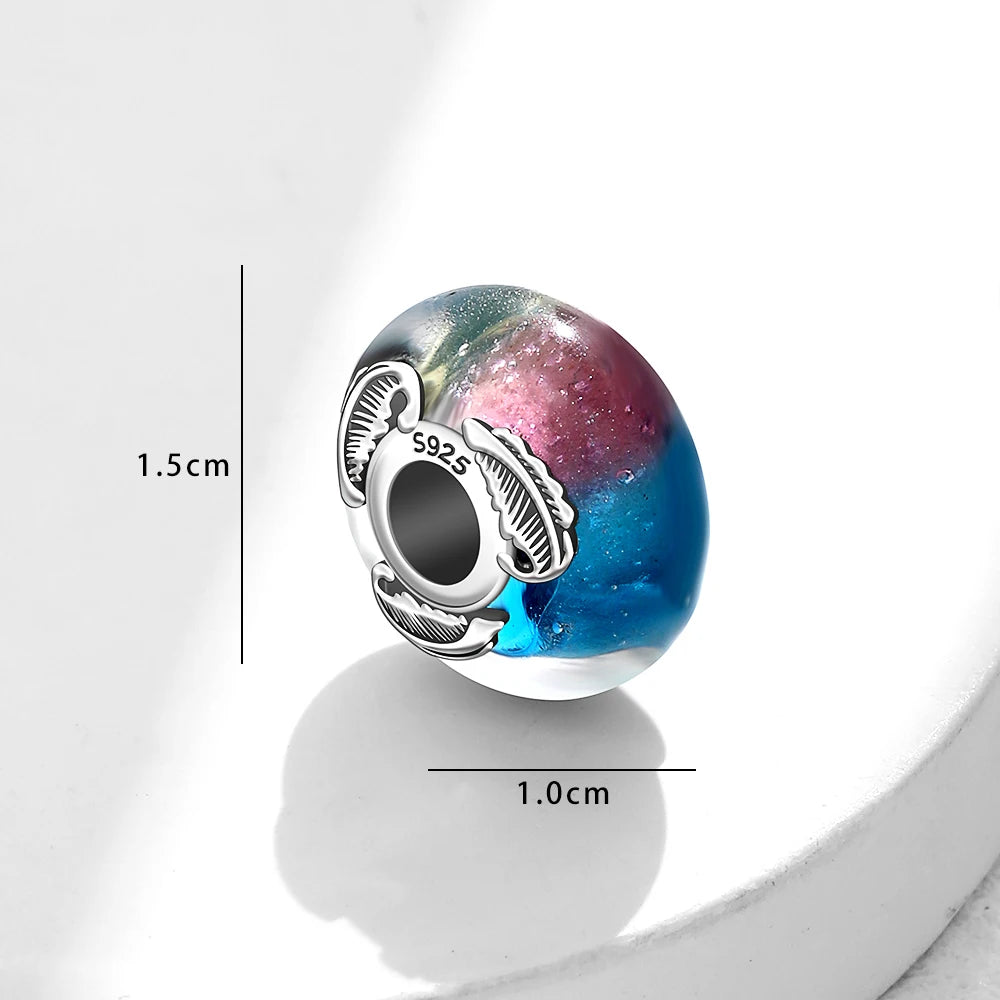 Murano Glass & Heart Charms – 925 Sterling Silver